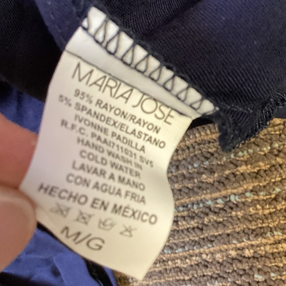 Maria Jose Peasant Top Blouse Shirt Boho Open Front Embroidered tasseled, sz M - Picture 5 of 6